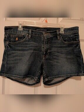 Ralph Lauren Dark Blue Washed Denim Cutoff Shorts